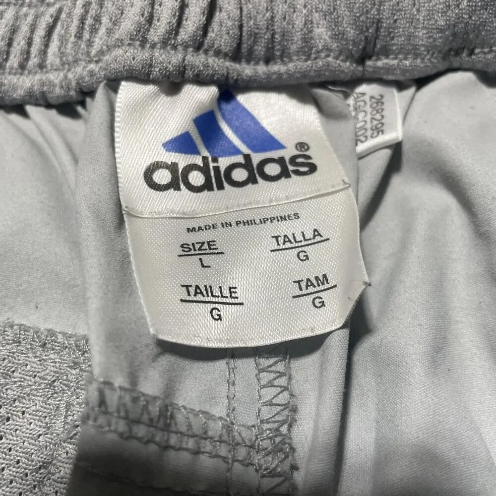 Adidas Pants Mens Large Gray Windbreaker Track Golf Zip Ankle Lightweight - Picture 4 of 14